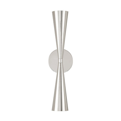 Capital Lighting Levi 2 Light Sconce, Polished Nickel