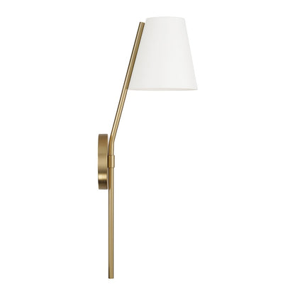 Capital Lighting Cami 1Lt Sconce, Aged Brass and White/White Metal