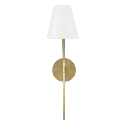 Capital Lighting Cami 1Lt Sconce, Aged Brass and White/White Metal
