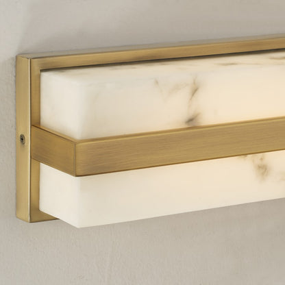Capital Lighting Noah 1 Light Sconce, Aged Brass/Alabaster Glass