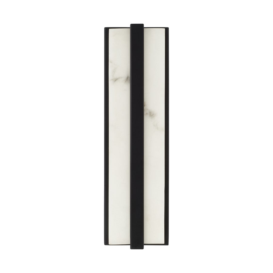 Capital Lighting Noah 1 Light Sconce, Matte Black/Alabaster Glass