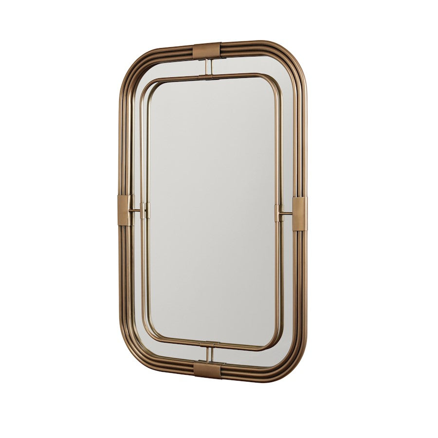 Capital Lighting Rectangular Decorative Mirror, Brass