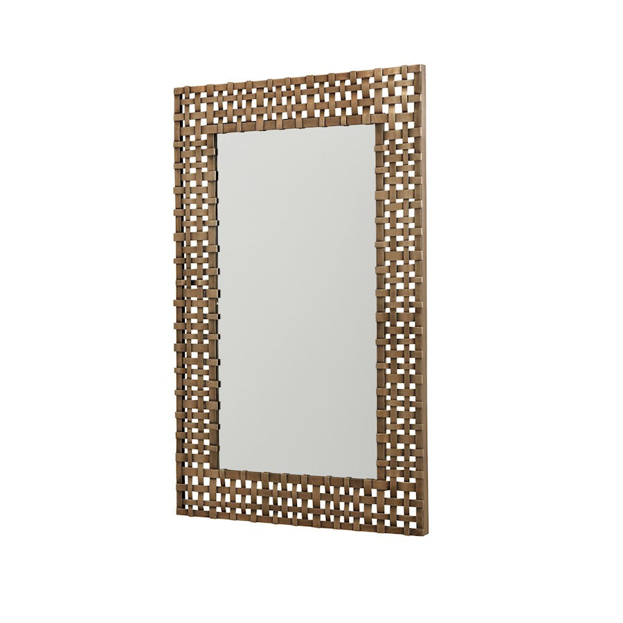 Capital Lighting Rectangular Decorative Mirror, Aged Brass