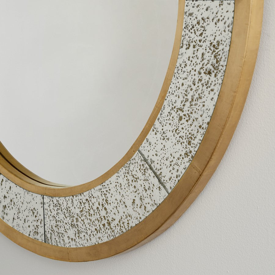 Capital Lighting Mirror Metal Clad Mercury Glass Mirror, True Brass