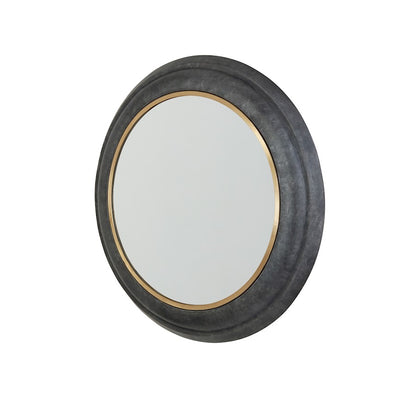 Capital Lighting Metal Frame 32" Mirror, Galvanized Black/Brass