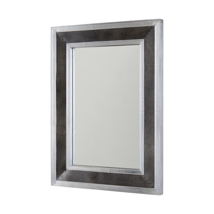 Capital Lighting Mirror Metal Frame Mirror, Galvanized Black/Aluminum