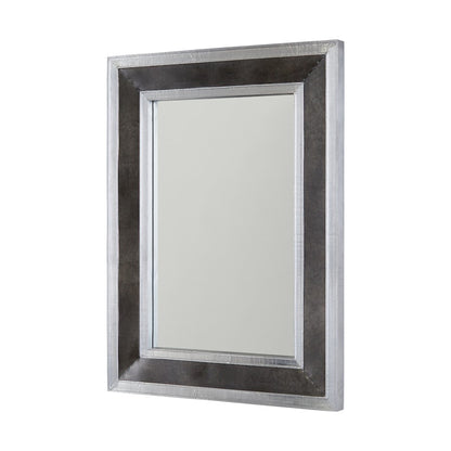 Capital Lighting Mirror Metal Frame Mirror, Galvanized Black/Aluminum