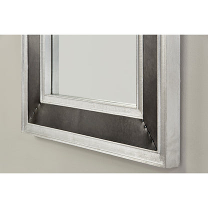 Capital Lighting Mirror Metal Frame Mirror, Galvanized Black/Aluminum