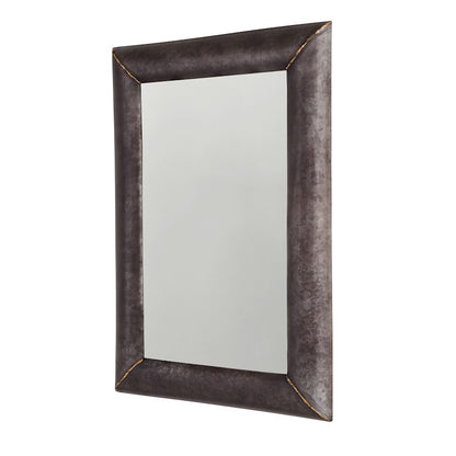 Capital Lighting Mirror Metal Frame Mirror, Galvanized Black/Brass