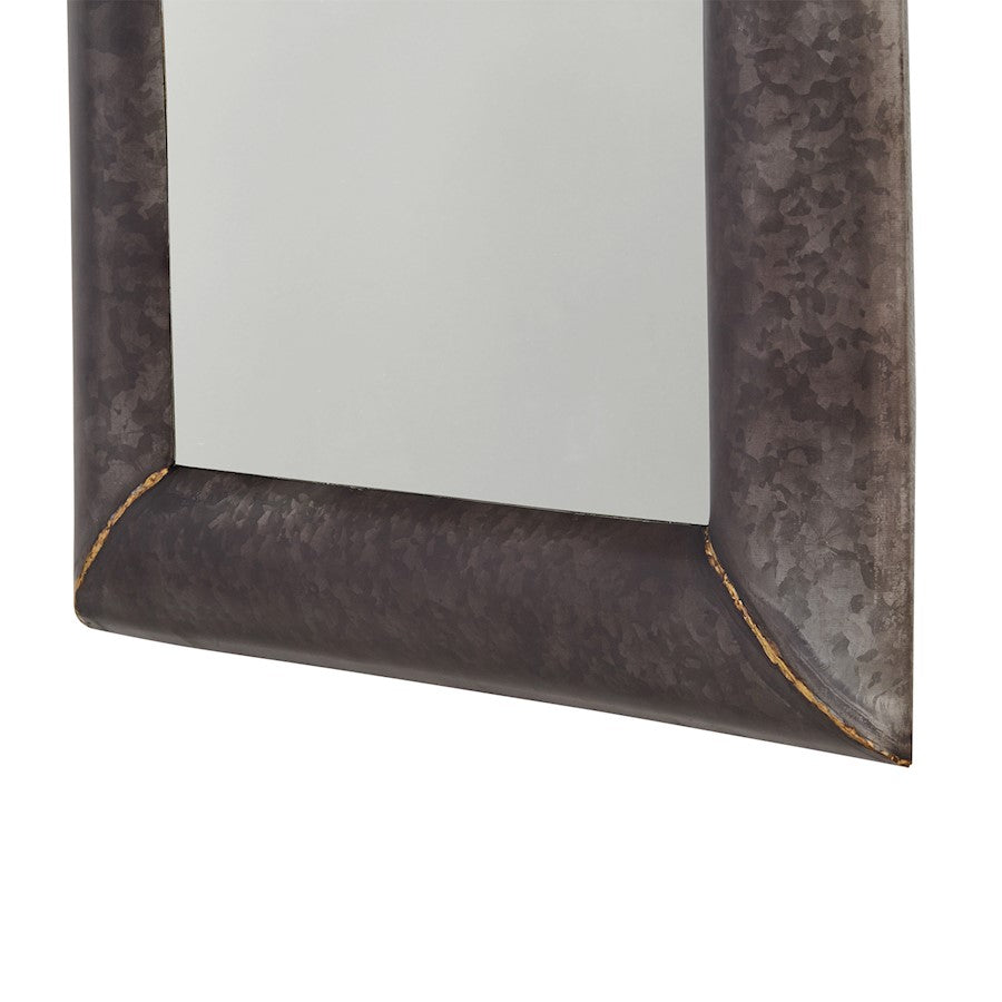 Capital Lighting Mirror Metal Frame Mirror, Galvanized Black/Brass