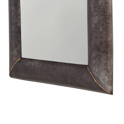 Capital Lighting Mirror Metal Frame Mirror, Galvanized Black/Brass