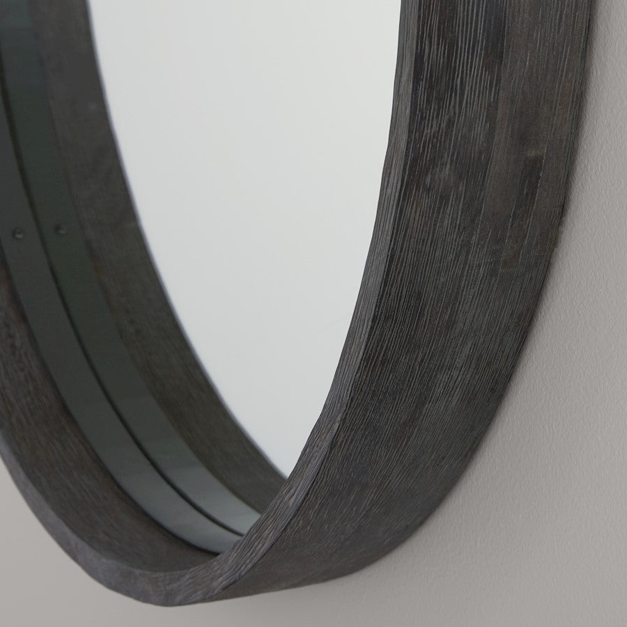 Capital Lighting Wood Frame Mirror, Carbon Grey/Grey Iron