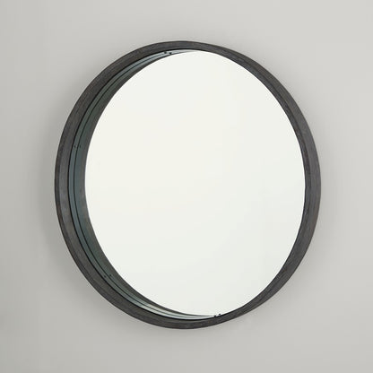 Capital Lighting Wood Frame Mirror, Carbon Grey/Grey Iron