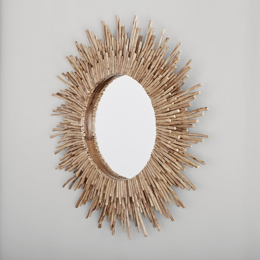 Capital Lighting Round Decorative Mirror, Natural Eucalyptus