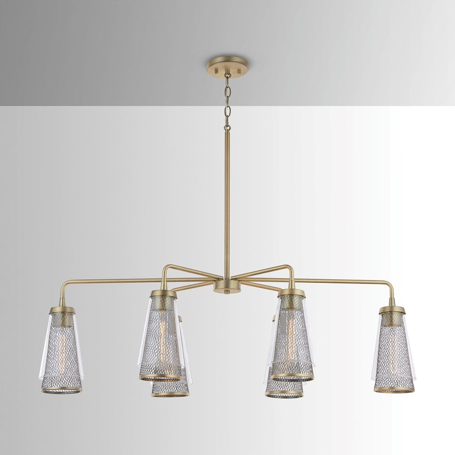 Capital Lighting Abbott 6 Light Island, Aged Brass