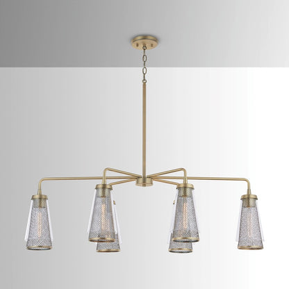 Capital Lighting Abbott 6 Light Island, Aged Brass