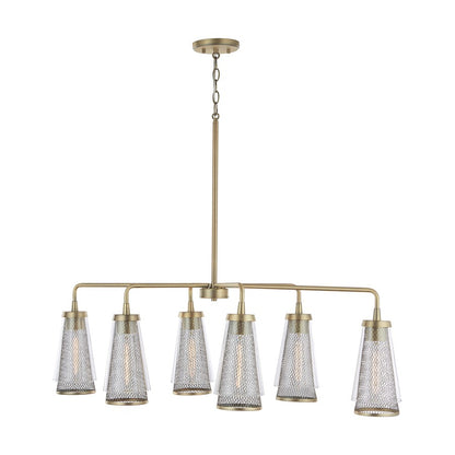 Capital Lighting Abbott 6 Light Island, Aged Brass