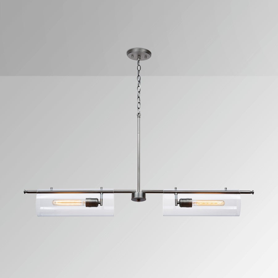 Capital Lighting Webster 2 Light Island, Antique Nickel