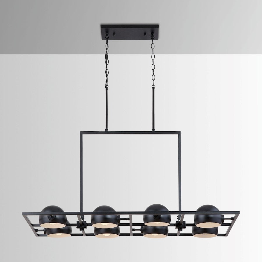 Capital Lighting Hadley 8 Light Island, Matte Black