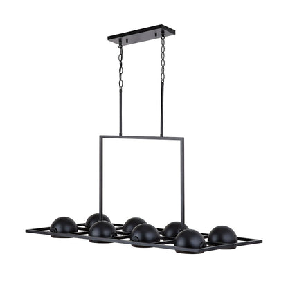 Capital Lighting Hadley 8 Light Island, Matte Black