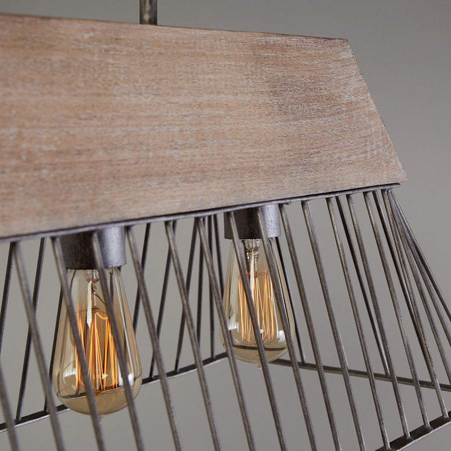 Capital Lighting Russell 5 Light Island, Urban Wash