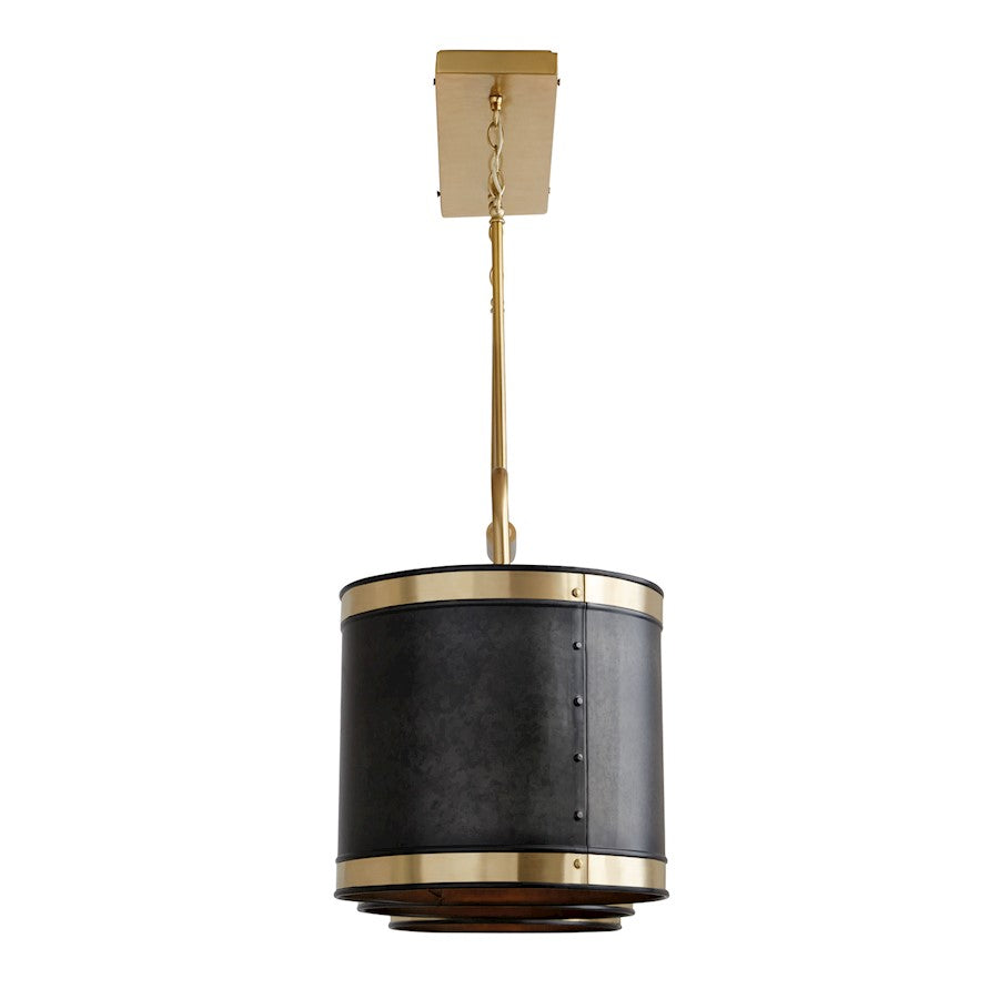 3 Light Island, Galvanized Black