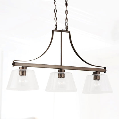 Capital Lighting 3-Light Small Island, Clear Seeded