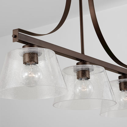Capital Lighting 3-Light Small Island, Clear Seeded
