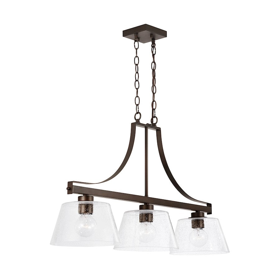 Capital Lighting 3-Light Small Island, Clear Seeded