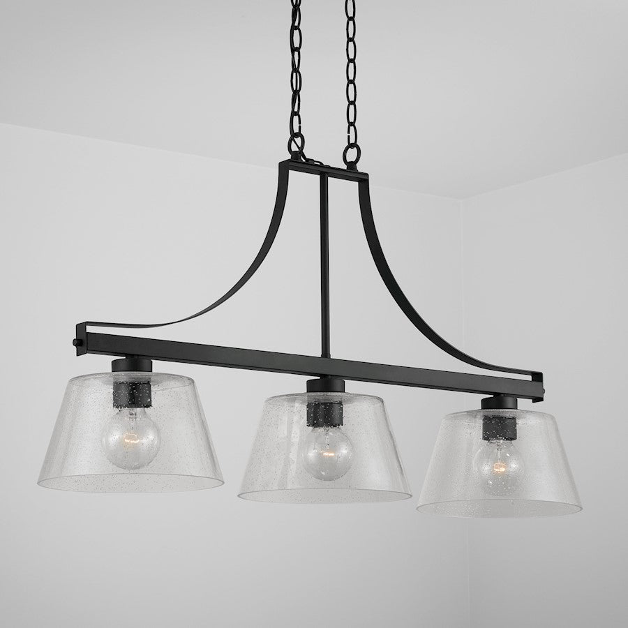 Capital Lighting 3-Light Small Island, Clear Seeded