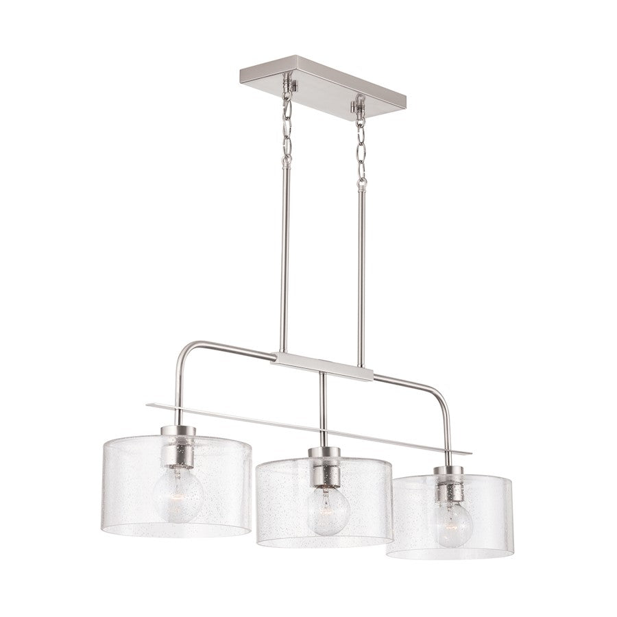 Capital Lighting 3-Light Large Island, Clear Seeded