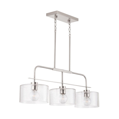 Capital Lighting 3-Light Large Island, Clear Seeded
