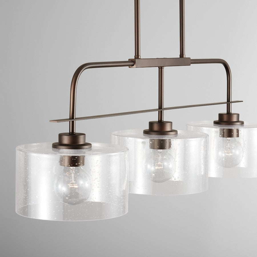 Capital Lighting 3-Light Large Island, Clear Seeded