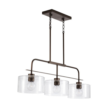 Capital Lighting 3-Light Large Island, Clear Seeded