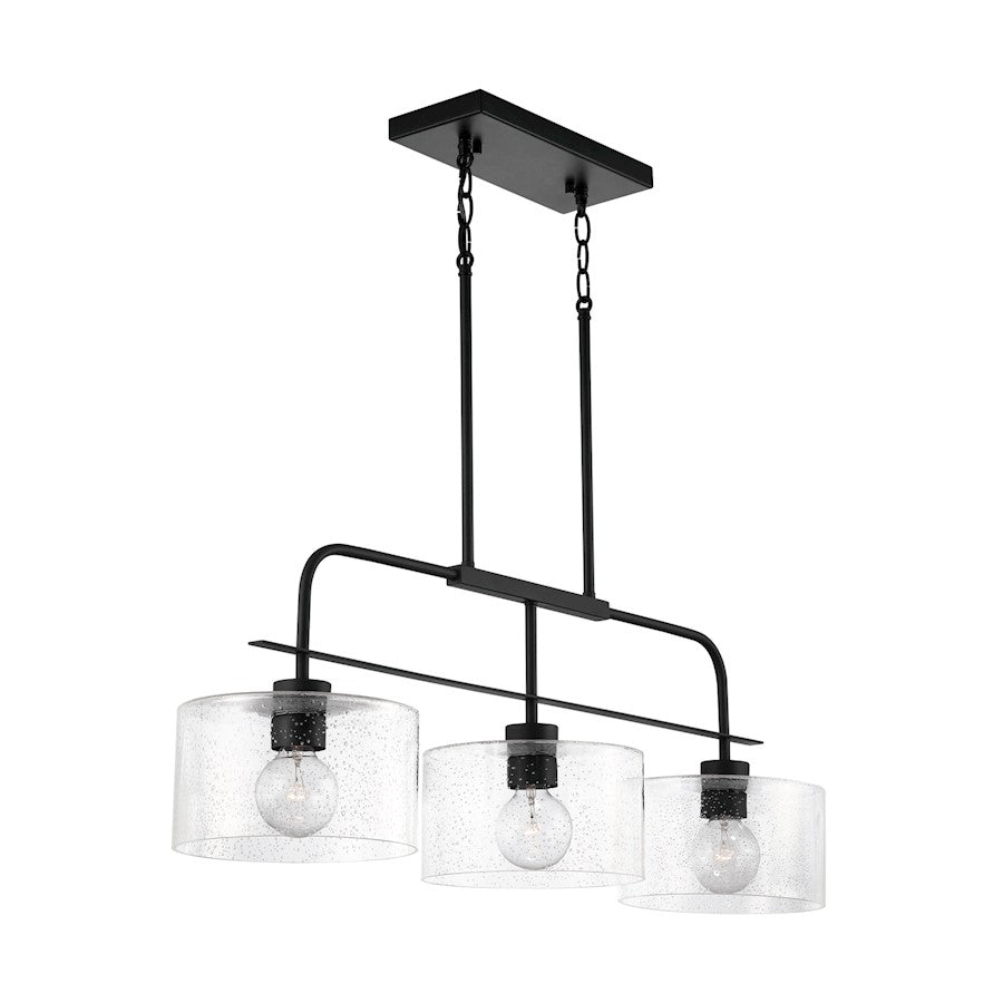 Capital Lighting 3-Light Large Island, Clear Seeded