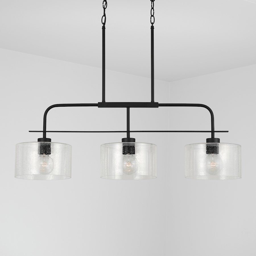 Capital Lighting 3-Light Large Island, Clear Seeded
