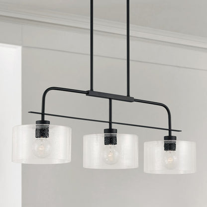 Capital Lighting 3-Light Large Island, Clear Seeded