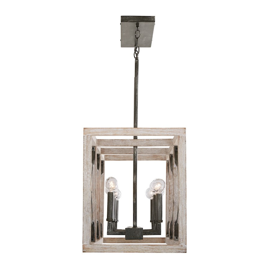 Capital Lighting Remi 12-Light Island, Brushed White Wash Nordic Iron