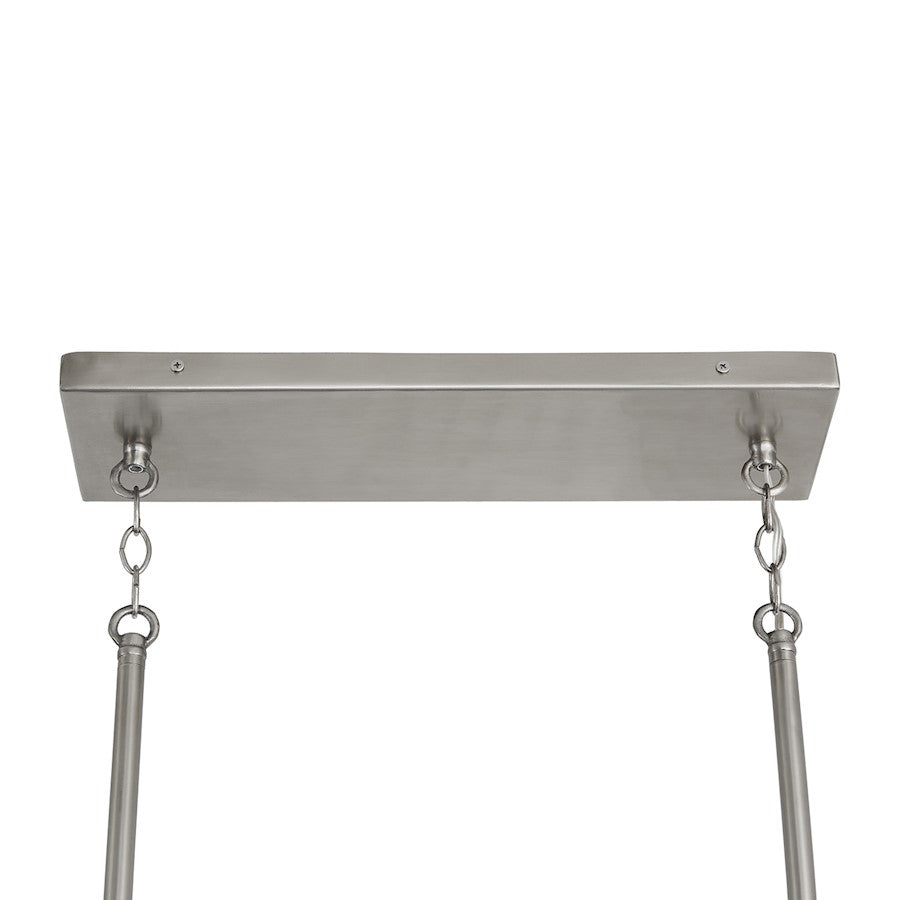 Capital Lighting Connor 5-Light Island, Black Wash Nickel/Clear