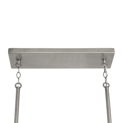 Capital Lighting Connor 5-Light Island, Black Wash Nickel/Clear