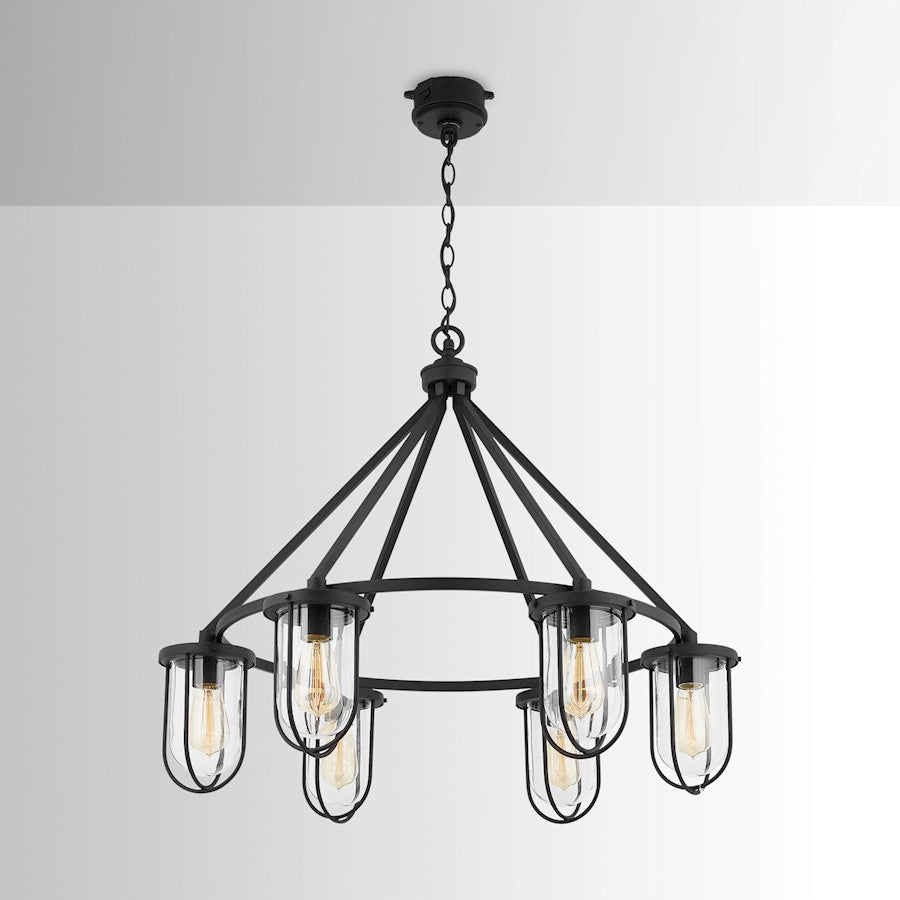 Capital Lighting Corbin 6-Light Outdoor Chandelier, Black