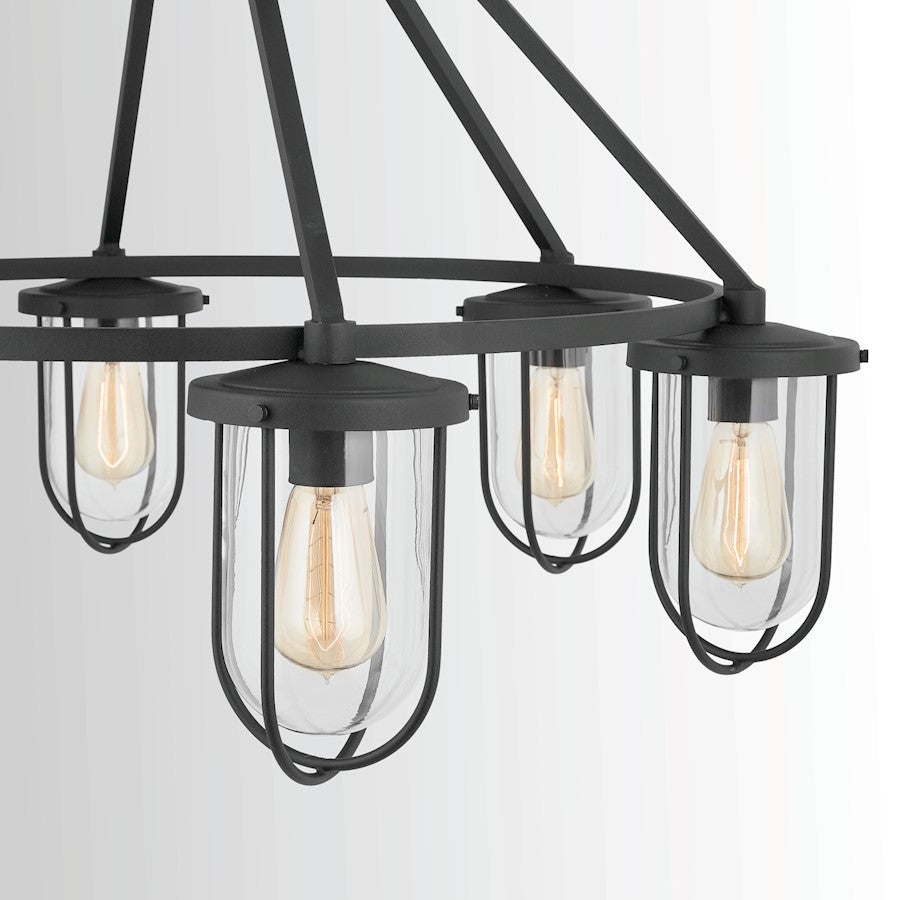 Capital Lighting Corbin 6-Light Outdoor Chandelier, Black