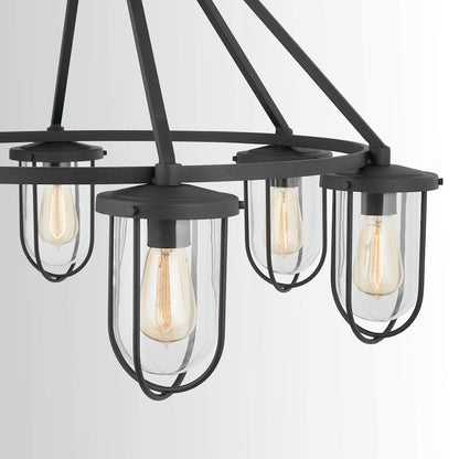 Capital Lighting Corbin 6-Light Outdoor Chandelier, Black
