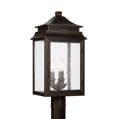 Capital Lighting Sutter Creek 3-Light Outdoor Post Mount, Bronze/Antique