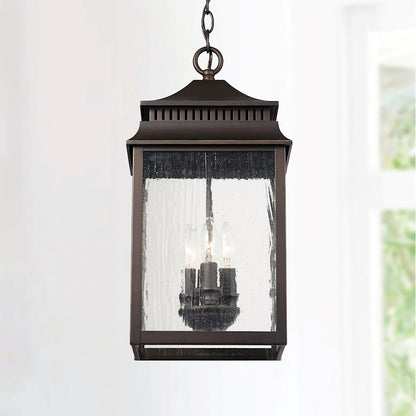 Capital Lighting Sutter Creek 3-Light Outdoor Hanging, Bronze/Antique