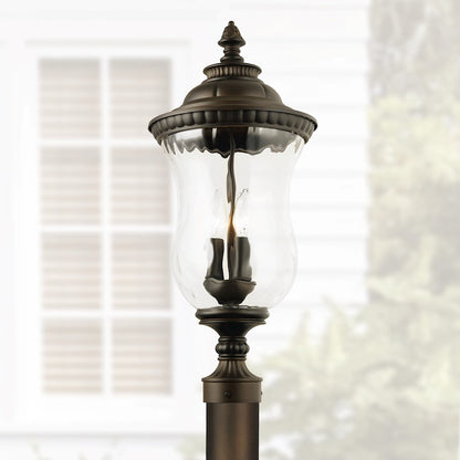 Capital Lighting Ashford 3-Light Outdoor Post Mount, Oiled Bronze/Water