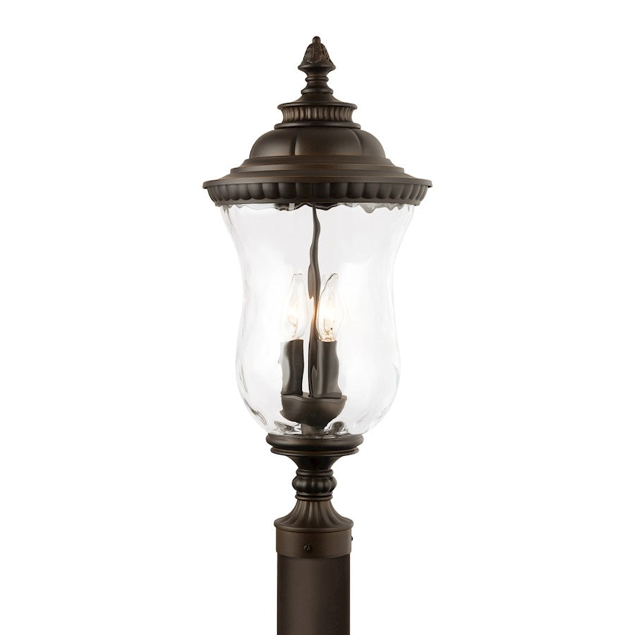 Capital Lighting Ashford 3-Light Outdoor Post Mount, Oiled Bronze/Water