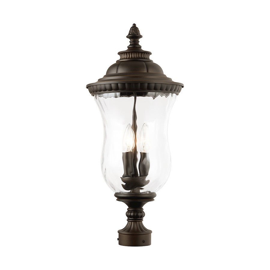 Capital Lighting Ashford 3-Light Outdoor Post Mount, Oiled Bronze/Water