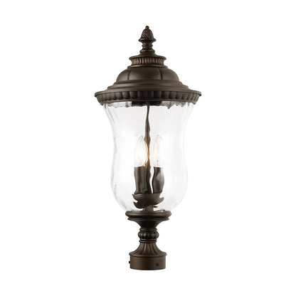 Capital Lighting Ashford 3-Light Outdoor Post Mount, Oiled Bronze/Water