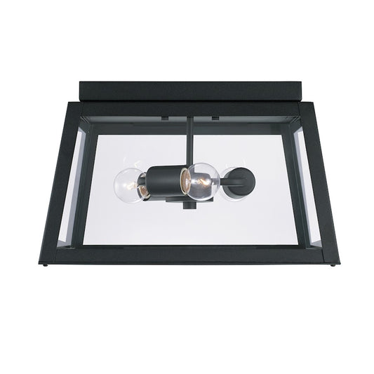Capital Lighting Leighton 3 Light Outdoor Flush Mount, Clear